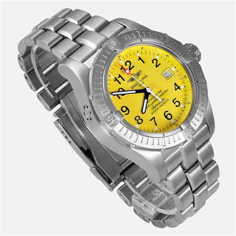 breitling yellow seawolf watch